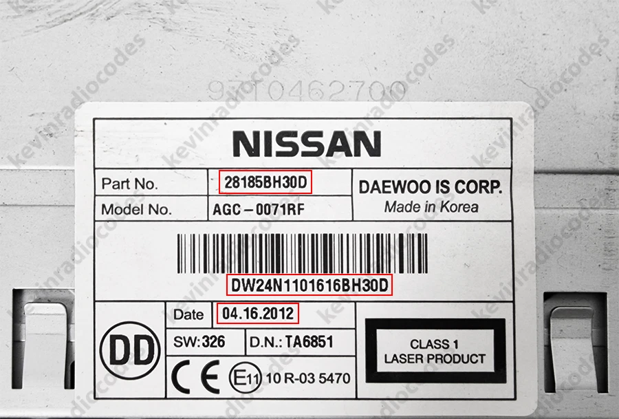 ✅NISSAN RADIO DEKODIEREN PIN CODE JUKE MICRA NAVARA NOTE NV200 QASHQAI X-TRAIL✅ - Bild 4 von 4