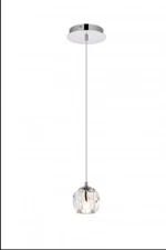 Elegant Furniture And Lighting Chrome Eren Pendant Lamp 30505D6C TU28R
