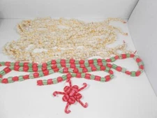 Vtg Blow Mold Plastic Christmas Tree Garlands 4 Buttered Popcorn 1 Candies