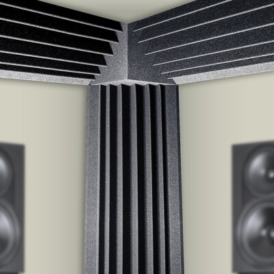 20pcs Studio Acoustic Foam Corner Bass Trap Sound Absorption
