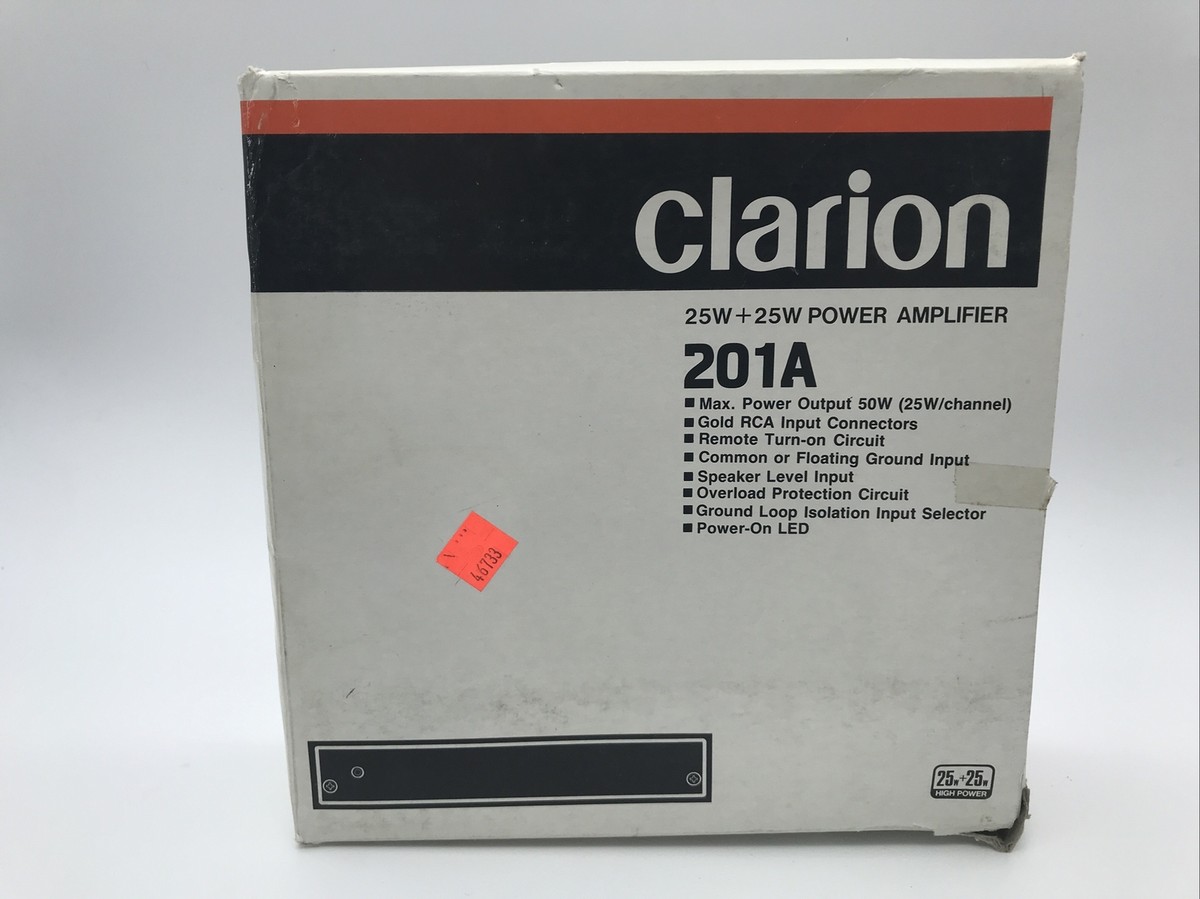 Vintage Clarion 201A 25w + 25w Car / Vehicle Audio Amplifier-Open