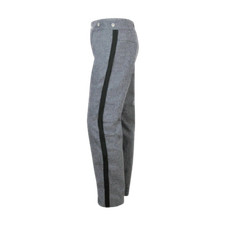 US Civil War CS Grey Trouser with 2" inch Sky/Yellow/Red/Black/Navy Rank Stripe