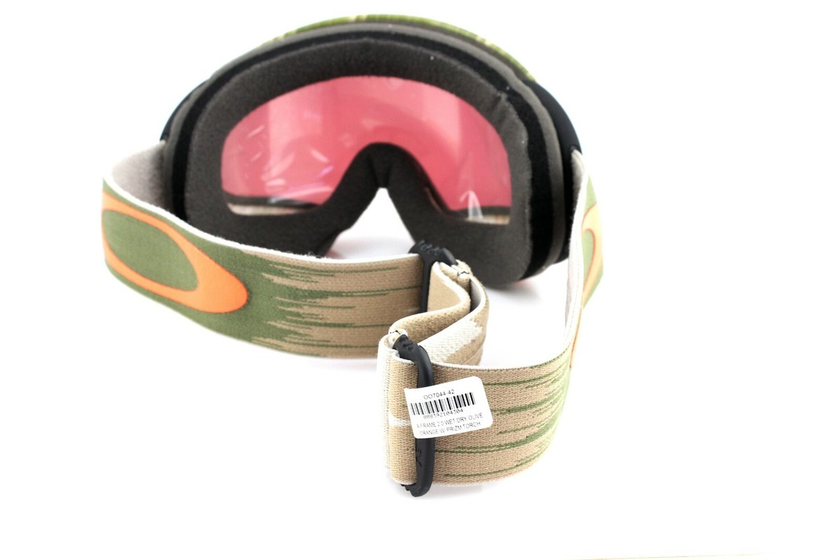 OAKLEY A FRAME 2.0 Wet Dry Olive Orange PRIZM Ski Goggle