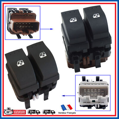 VHEUHZ Bouton Lève Vitre électrique Avant Droit Bouton De Commande De Régulateur Lève-vitre Interrupteur Compatible Avec Citroen C2 C3 Peugeot 1007 6554.L7 96401469XT