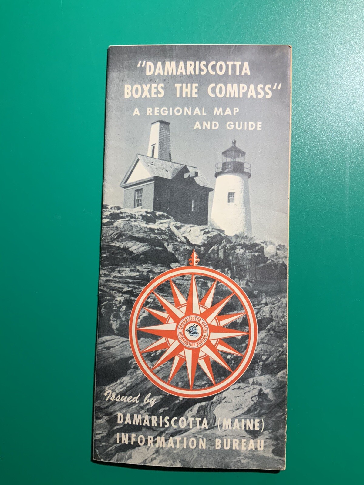 Damariscotta Boxes the Compass Regional Map and Guide Maine ME 1950s ...