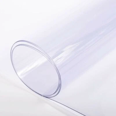 Klare Kunststoff Vinyl Tischdecke Tischdecke Schutz Transparent - Verkauft Gefaltet - Bild 1 von 4
