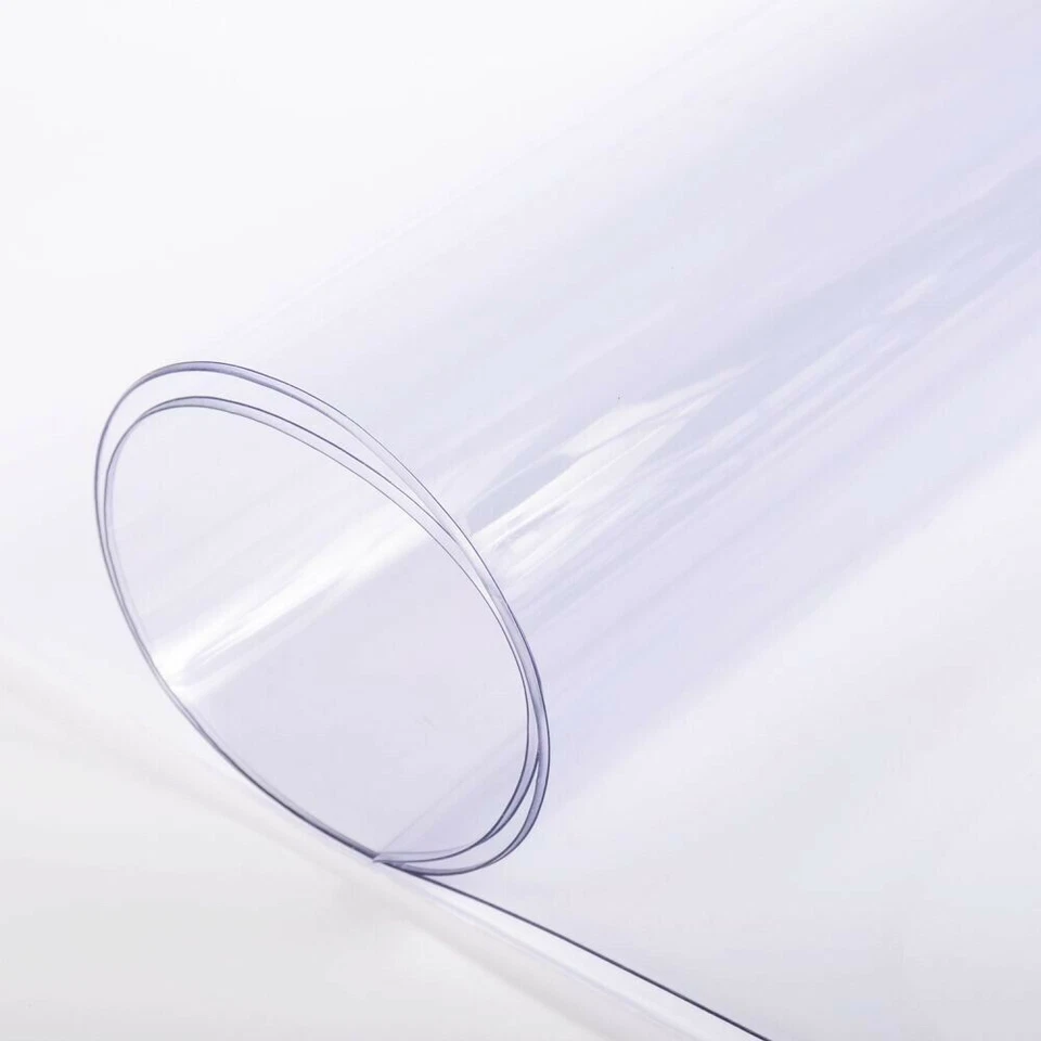 Premium Klar Kunststoff Vinyl Tisch Abdeckung Tischdecke Schutz - Verkauft Gefaltet - Bild 1 von 4