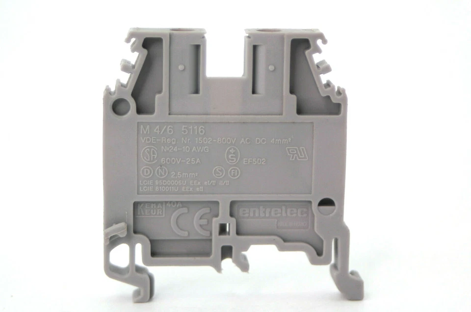 Lot Of 25 Entrelec M4/6 5116 600V 25A Terminal Block Used - Image 3 of 4