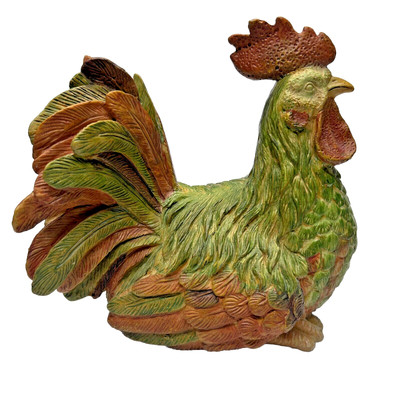 Vintage Resin Rooster Figurine Farmhouse Decor