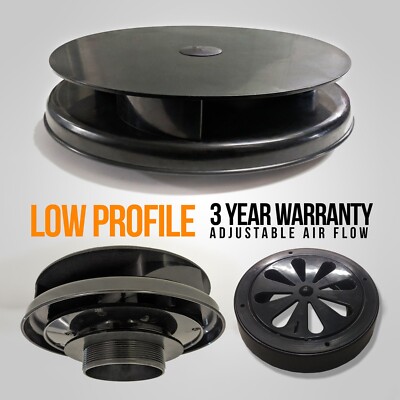 SCHWARZ Spinning Rotary Van Dach Lüftung Dunstabzug Ventilator - für FORD TRANSIT