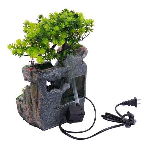 Corded Desktop Rockery Fountain Desk Waterfall FengShui Water Sound Indoor Decor - Picture 14 of 24