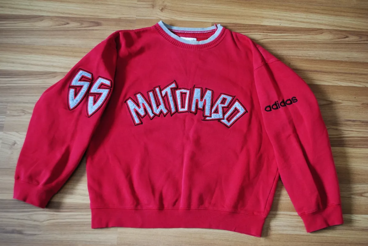 Men's Dikembe Mutombo Black And Red Retro Classic Team Jersey