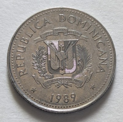 Republica Dominicana, 1989, Veinticinco Centavos