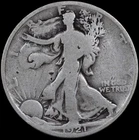 1921 P Walking Liberty Silver Half Dollar 50C - VG Very Good Coin - SKU#675
