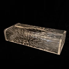 Vintage Mid Century Tissue Kleenex Box Starburst Clear Acrylic MCM Atomic