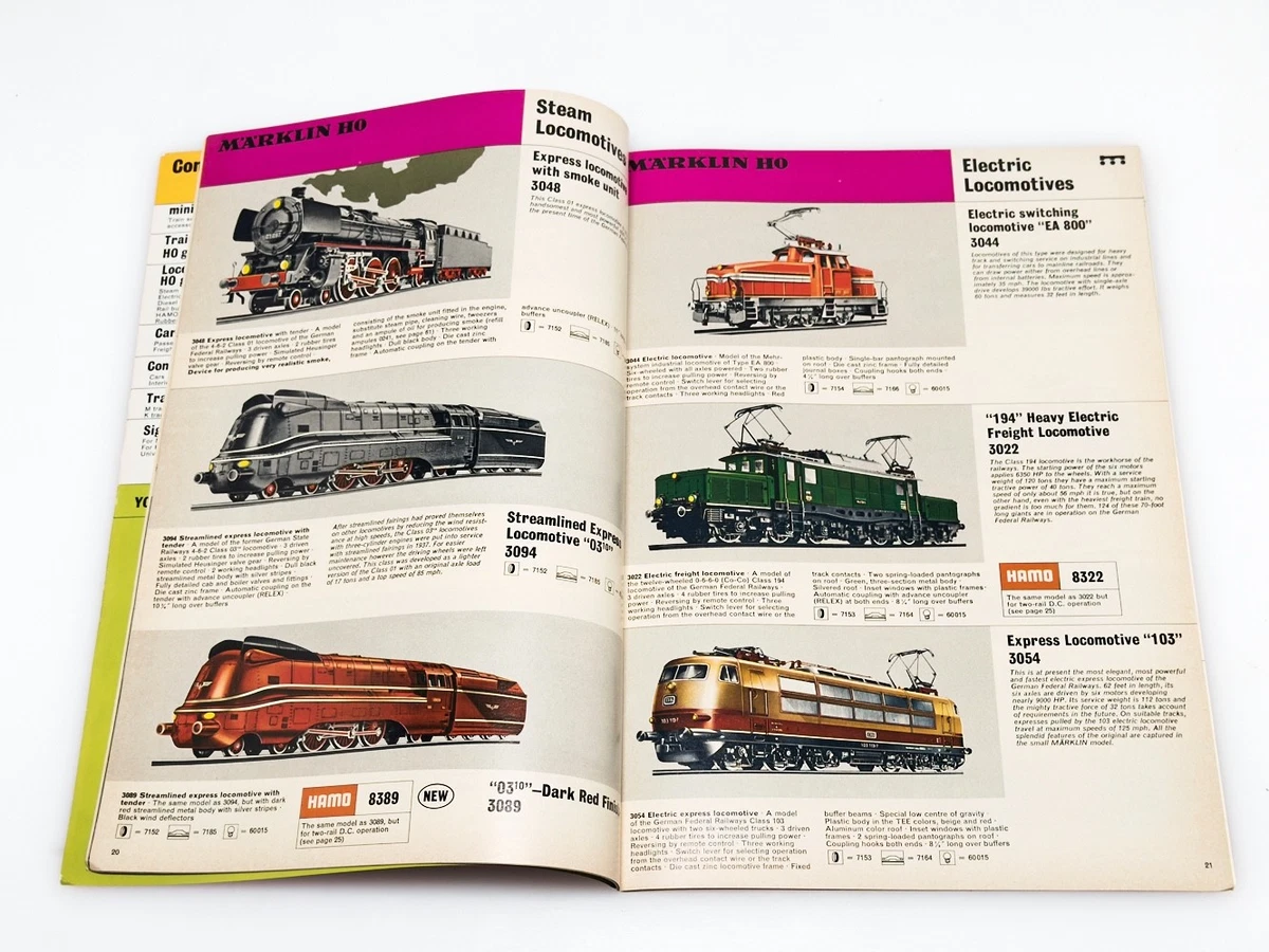Märklin 1972 Katalog für elektrische Züge und Slotcars Zubehör
