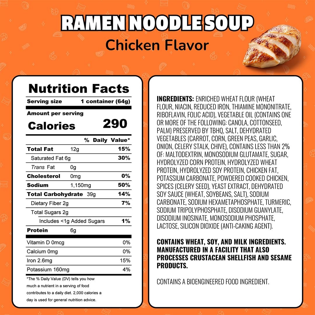 Maruchan Instant Lunch Chicken Flavor, 2.25 Ounce (Pack of 12