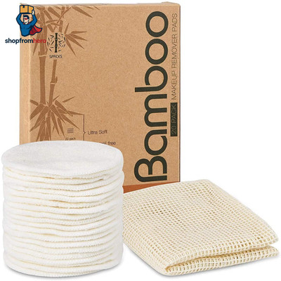 Abschminkpads waschbar 20er Set Wattepads wiederverwendbar Bambus Make up Pads