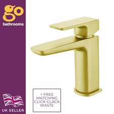 Bathroom Taps Gold Basin Sink Taps Mono Bath Filler Shower Mixer Taps