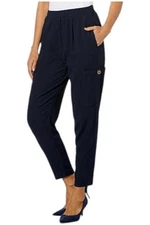 Antthony Women's Textured Knit Pull-On Tapered Cargo Pant Delicate Ink