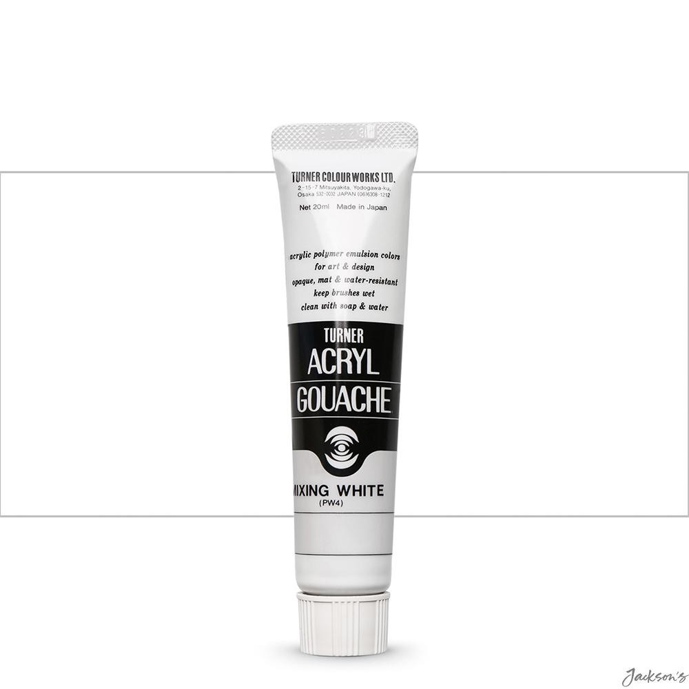 Turner Acryl Gouache Paint Acrylic 20ml Mixing White For Colour Mixing