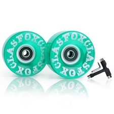 78A Indoor or Outdoor 65x35mm Quad Roller Skate Wheels with T Tools and ABEC-...