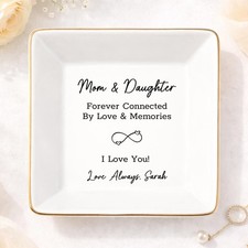 Custom Mom and Daughter Ring Dish, Mother's Day Gift For Mom, Mother Daughter