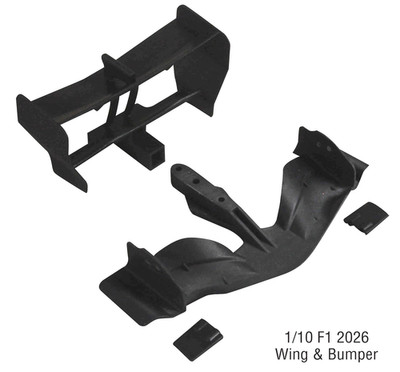 Front & Rear wing 2026 version to suit most 1:10th scale F1 race cars.