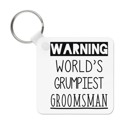 Warning World's Grumpiest Groomsman Schlüsselanhänger Awesome Best Hochzeit