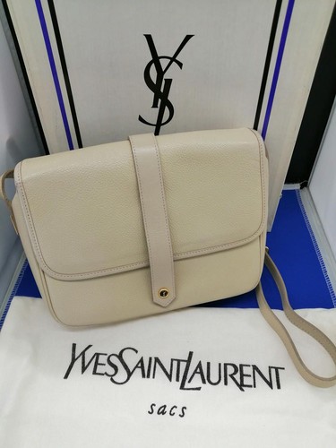 Yves Saint Laurent Flap Bag White Used