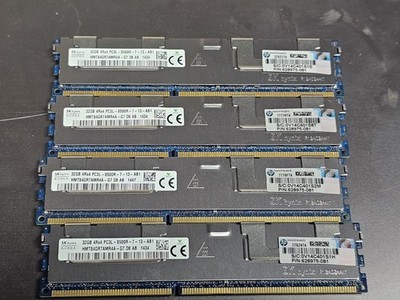 Lot-4 Hynix  32GB 4Rx4 PC3L-8500R-7-13-AB1 /Server RAM  128Gb Total