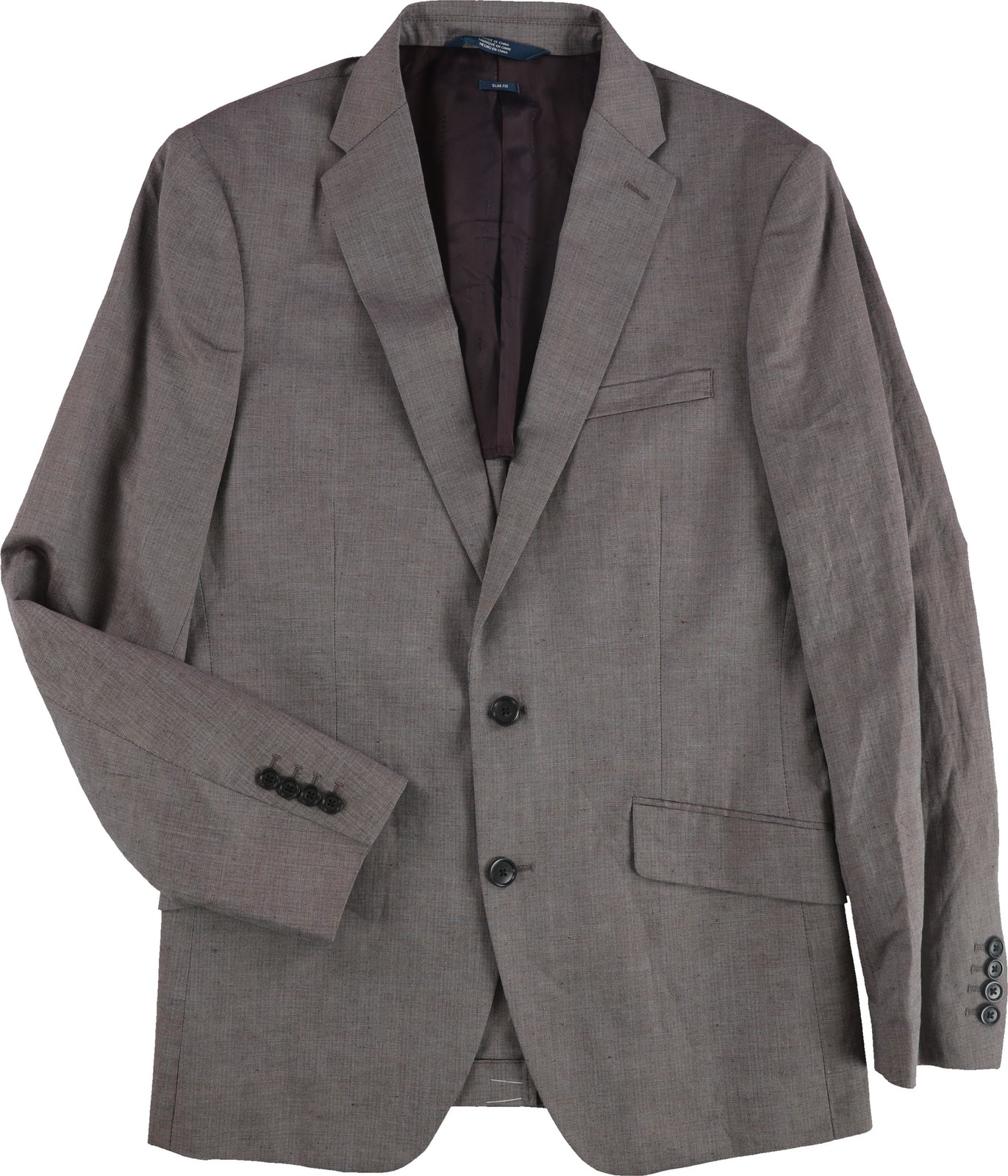Мужской однотонный блейзер на двух пуговицах Perry Ellis 14590₽