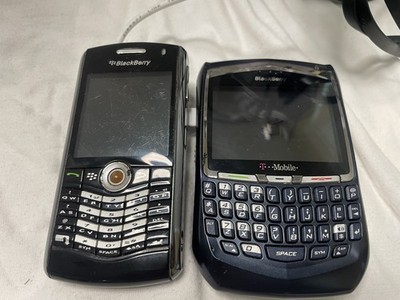 2 BlackBerry Phones: Pearl 8110 + 8700 Black Mobile