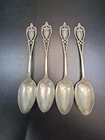 Set Of 4 Monticello by LUNT .925 sterling silver Spoons With Mono Lot