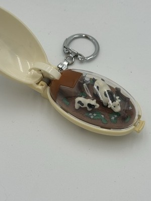 Vintage 1993 Takara Pocket Critters Mooo Cows Keychain Japan *Does