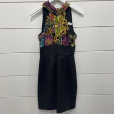 Trina Turk Dress Womens 2 Silk Sleeveless Sheath Lined Boho Chic Festive Casual