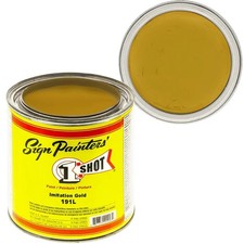 1 Shot Lettering Enamel Imitation Gold 191L   4oz Pinstriping Paint