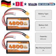 2er-Set LiPo Akku 4800mAh 35.52Wh mit XT60-Stecker, ideal für RC-Modelle Elektro