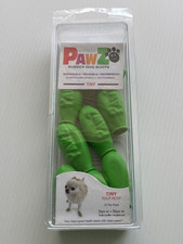 8 Pack PawZ Rubber Dog Boots Tiny Green Reusable Disposable Waterproof