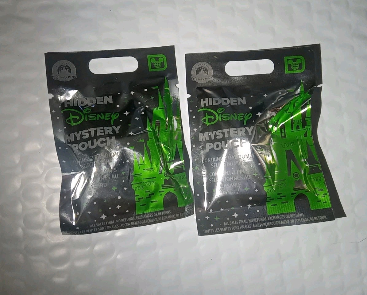 Disney Hidden Mickey 2026 Two Unopened Pin Pack Pouch Two Pins WDW 2 Packs 4 Pin