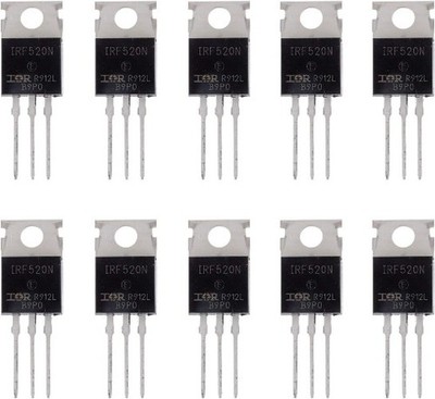 IRF520N MOSFET Transistors 9.7 100 V N-Channel Power MOSFET TO-220AB (Pack 10)