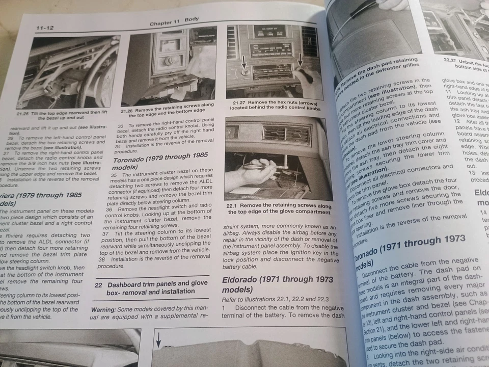 Haynes Repair Manual Cadillac Seville, Eldorado, Olds Toronado, Buick Riviera - Immagine 4 di 4