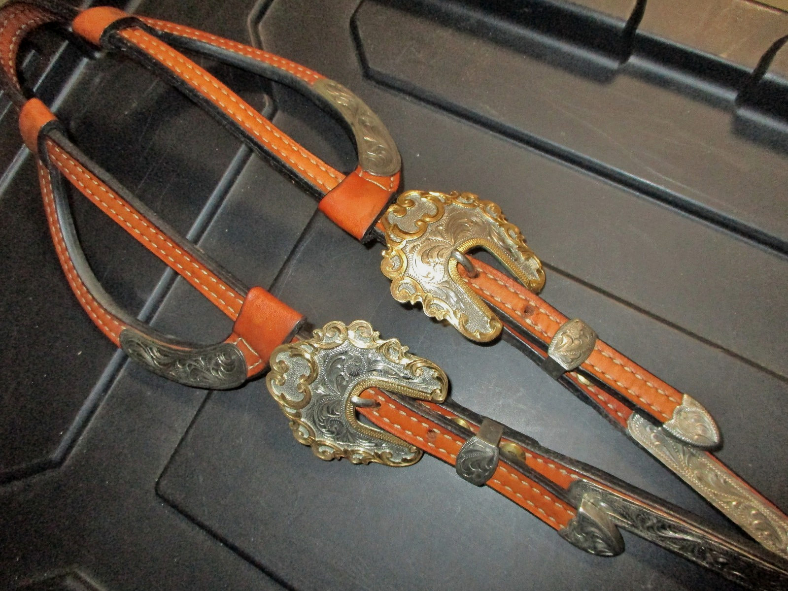 Dale Chavez Double Ear Silver Show Bridle Headstall-Excellent Condition