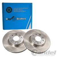 2X RAP Brakes Bremsscheiben 257Mm BelÜFtet Vorne Passend FüR Alfa Romeo 145 146