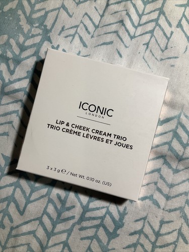 ICONIC LONDON Lip & Cheek Cream Trio ~ Full Size ~ NEW in Box & Sealed - Picture 2 of 3