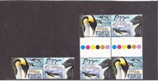 MINT 2000 AAT ANTARCTICA PENGUINS STAMP SET INC GUTTER BLOCK  