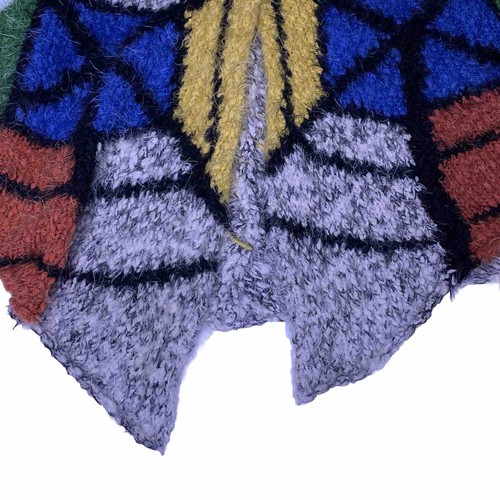 Vintage fleece knit shawl sleeved cape style bouclé womens size small - Picture 2 of 7