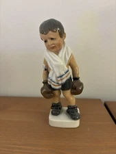 Vintage Royal Copenhagen Dahl Jensen Porcelain figurine Deadly Boxer 1069 6"
