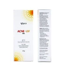IPCA Acne-UV Oil Free Gel SPF 30 PA+++ UVA/UVB, Water Resistant Sunscreen (60gm)