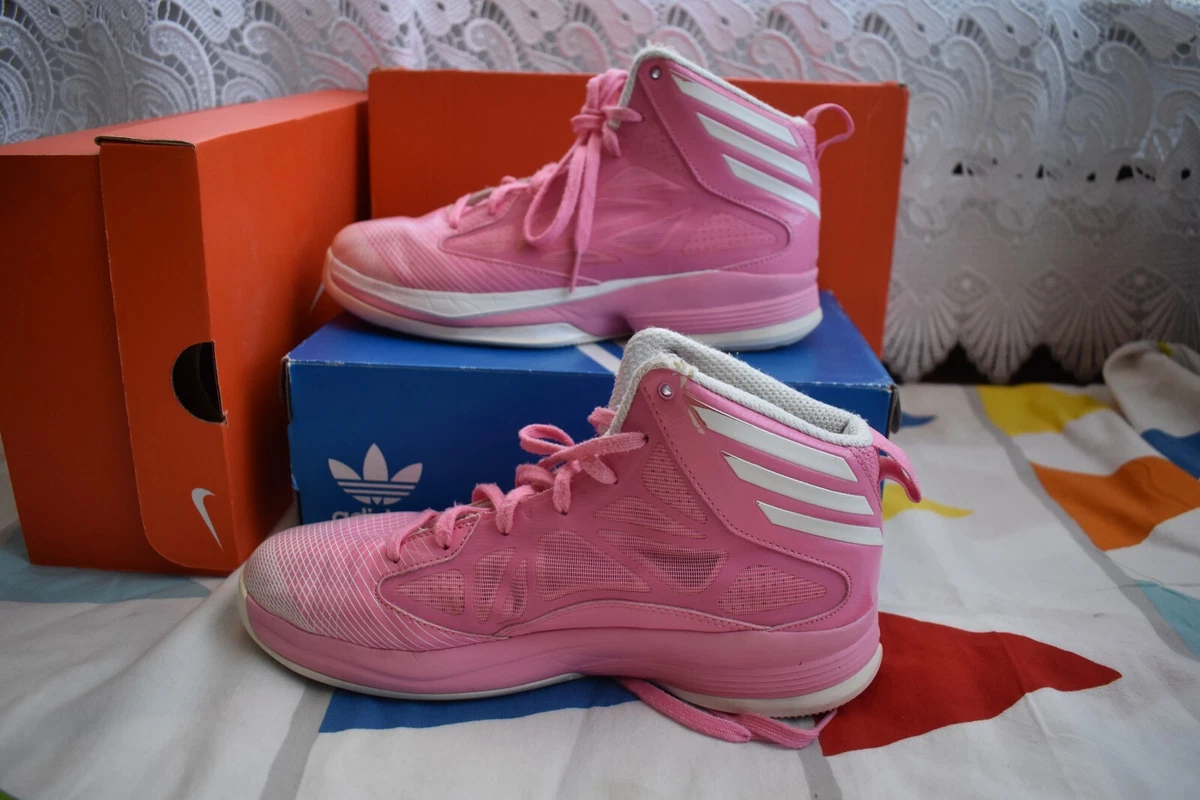 Mens pink top adidas basketball shoes